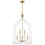 5_Sheffield 23 1/2" Wide White and Warm Brass 8-Light Pendant more views