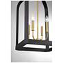 6_Sheffield 4-Light Pendant in Matte Black with Warm Brass Accents more views