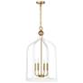 2_Sheffield 4-Light Pendant in White with Warm Brass Accents more views