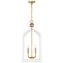5_Sheffield 4-Light Pendant in White with Warm Brass Accents more views