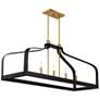 4_Sheffield 46" Wide Black and Brass 5-Light Linear Chandelier more views