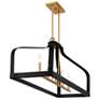 5_Sheffield 46" Wide Black and Brass 5-Light Linear Chandelier more views
