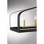 6_Sheffield 46" Wide Black and Brass 5-Light Linear Chandelier more views