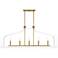 Sheffield 46"W White with Brass 5-Light Linear Chandelier
