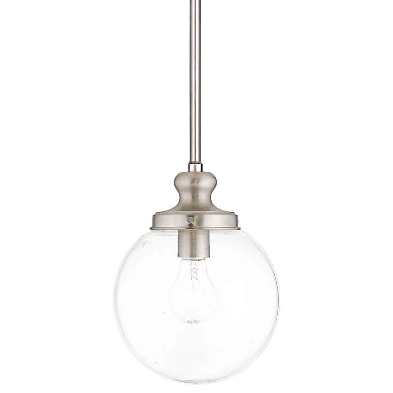 Image 1 Sheffield 8" Wide Brushed Nickel Mini Pendant