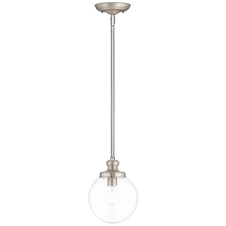 Image 4 Sheffield 8" Wide Brushed Nickel Mini Pendant more views