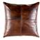 Sheffield Dark Brown Leather 20" Square Decorative Pillow