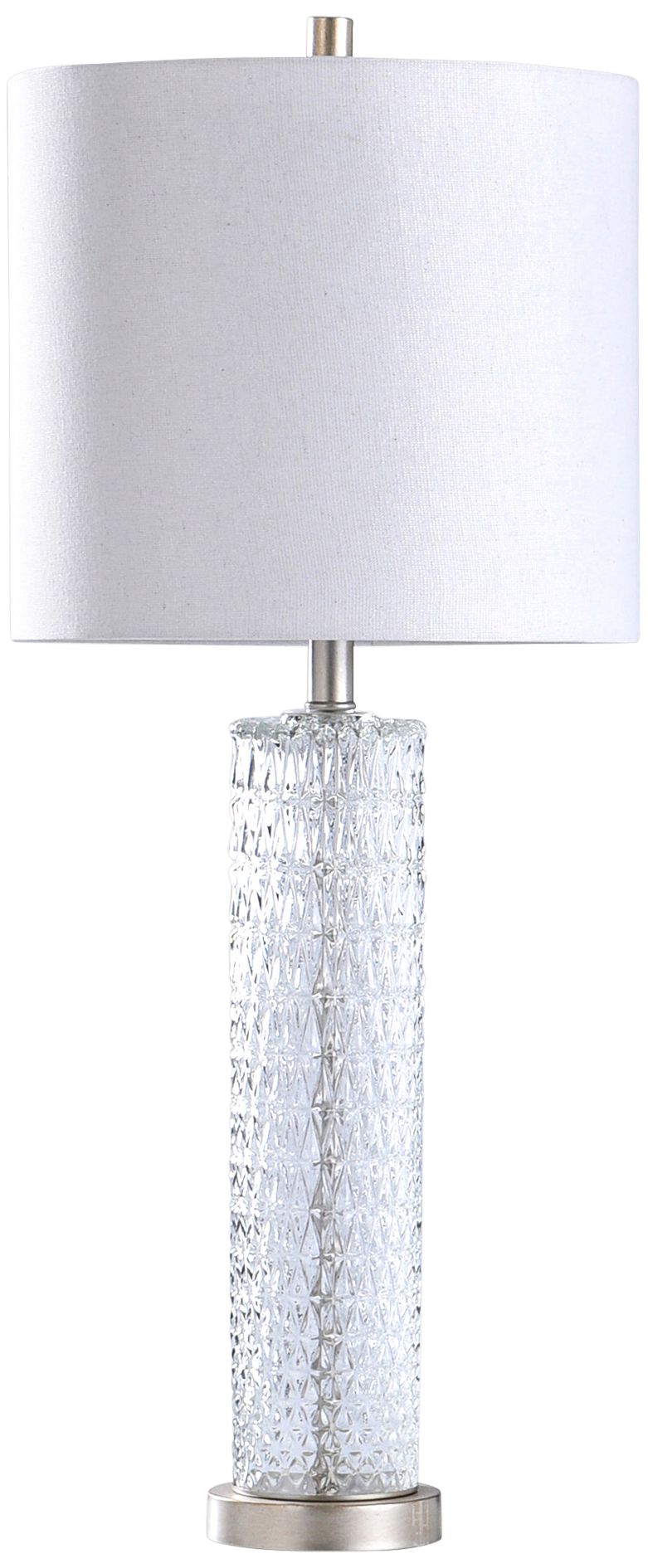 Sheffield Diamond Textured Glass Column Table Lamp 99N63 Lamps Plus