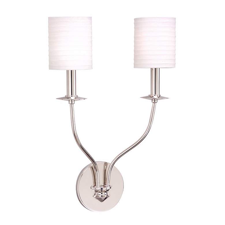 Image 1 Sheffield Polished Nickel 12 inch Wide Wall Sconce