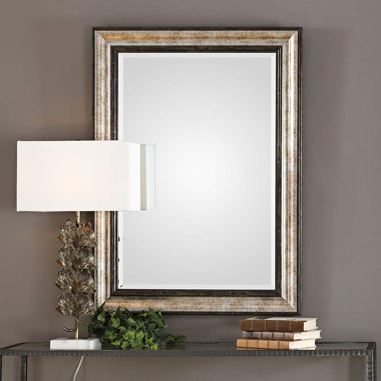 Image 1 Shefford Silver and Bronze 31" x 43" Rectangular Wall Mirror