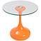 Sheila Clear Glass Orange Side Table