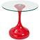 Sheila Clear Glass Red Side Table