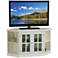 Shelbie 46" Wide Cottage White 2-Door Corner TV Stand