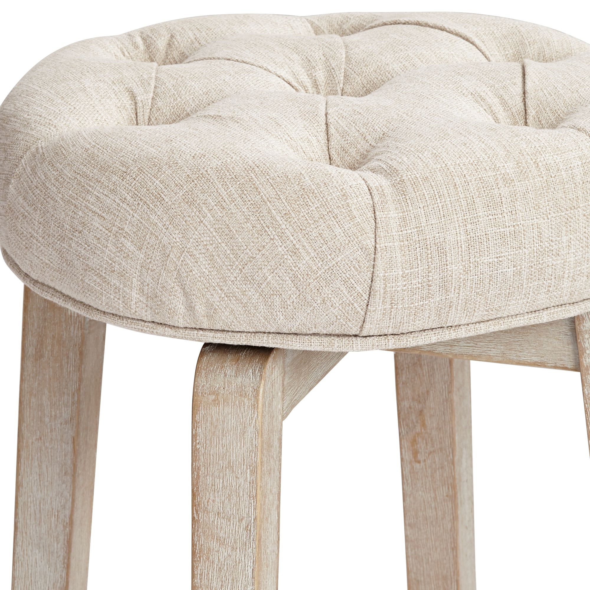 Image 2 Shelby 26" High Tufted White Wash Counter Stool Set of 2 more views