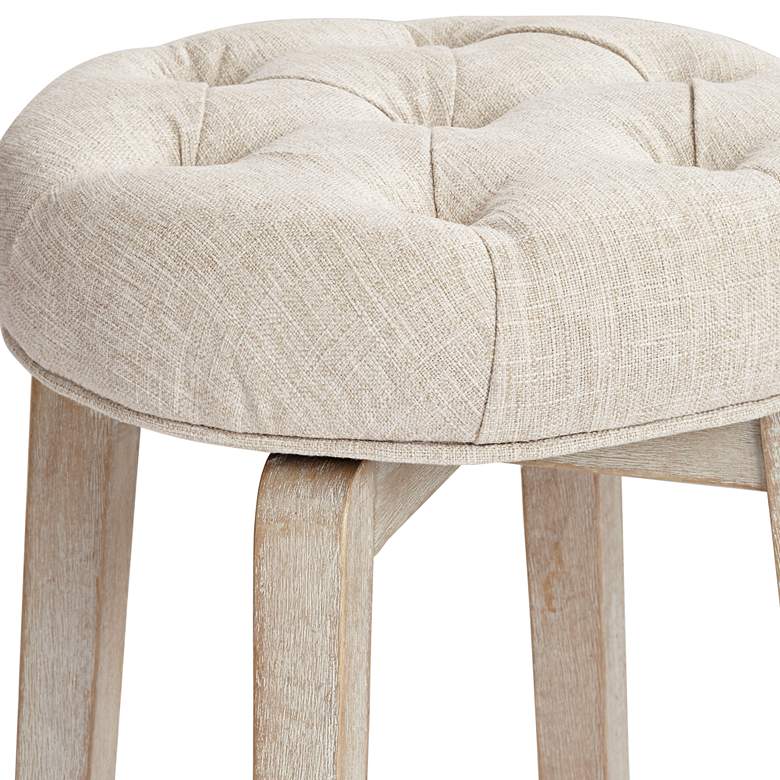 Image 3 Shelby 26" High Tufted White Wash Counter Stool more views