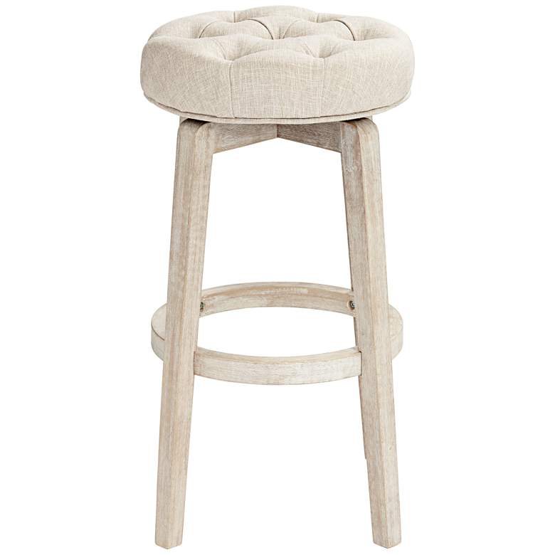 Image 7 Shelby 29" White Wash Backless Swivel Bar Stool more views