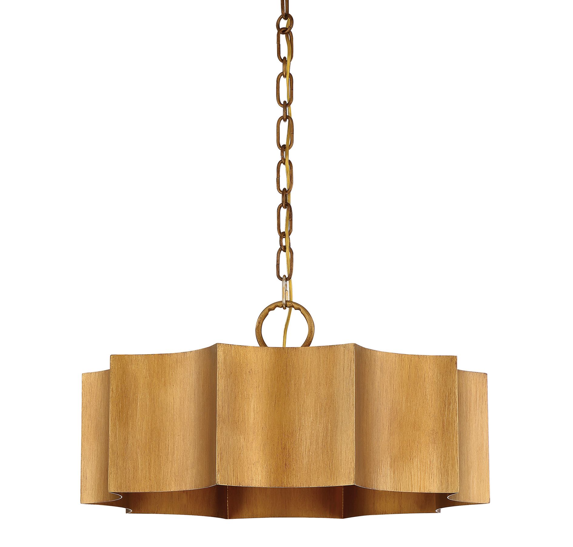 Image 4 Shelby 3-Light Pendant in Gold Patina more views