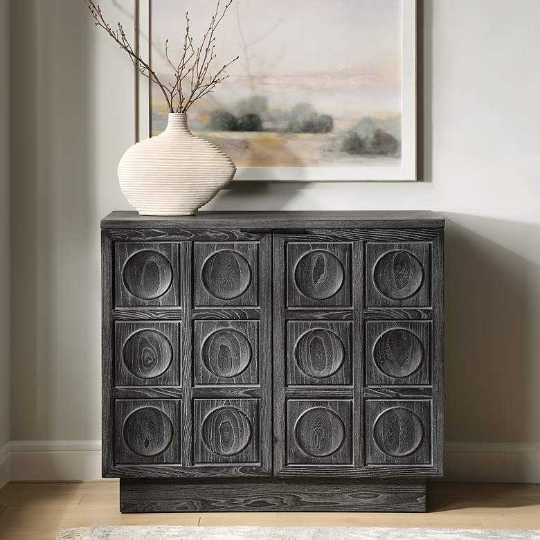 Image 1 Shelby 39.4" Wide x 34" High Elm 2 Door Cabinet