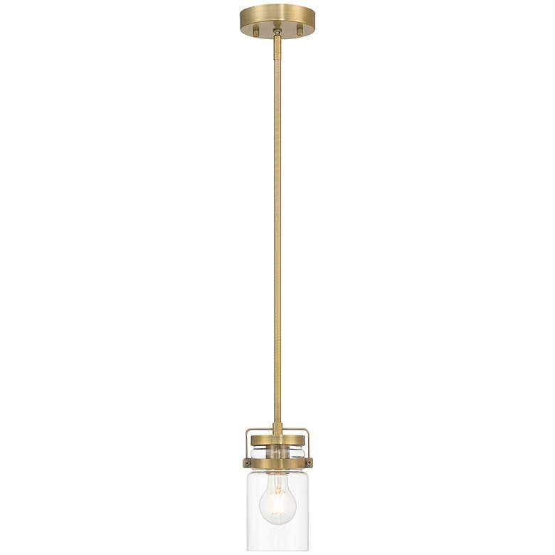 Image 3 Shelby 4 1/2" Wide Brushed Gold Mini Pendant more views