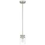 1_Shelby 4 1/2" Wide Brushed Steel Mini Pendant