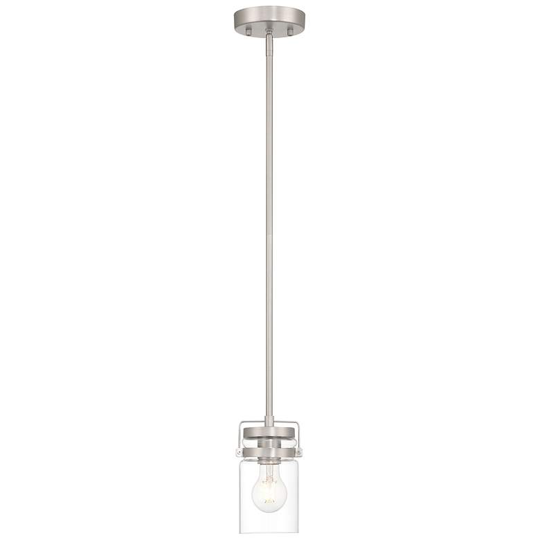 Image 2 Shelby 4 1/2" Wide Brushed Steel Mini Pendant more views