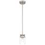 3_Shelby 4 1/2" Wide Brushed Steel Mini Pendant more views