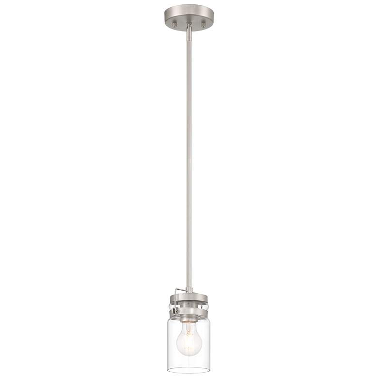 Image 5 Shelby 4 1/2" Wide Brushed Steel Mini Pendant more views
