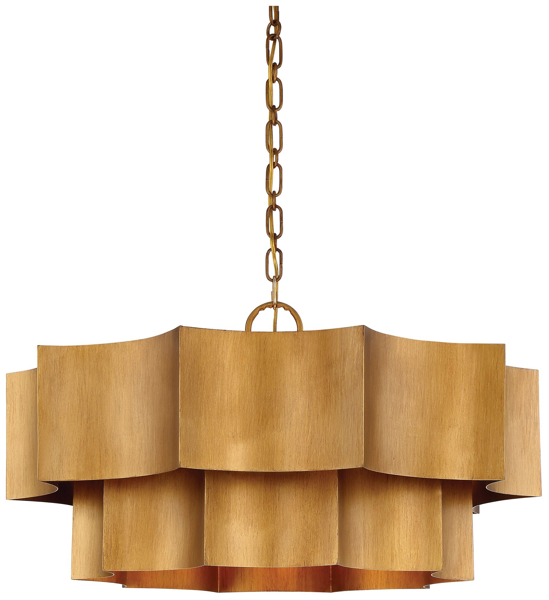 Image 3 Shelby 6-Light Pendant in Gold Patina