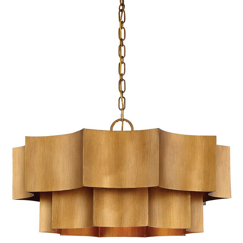 Image 3 Shelby 6-Light Pendant in Gold Patina