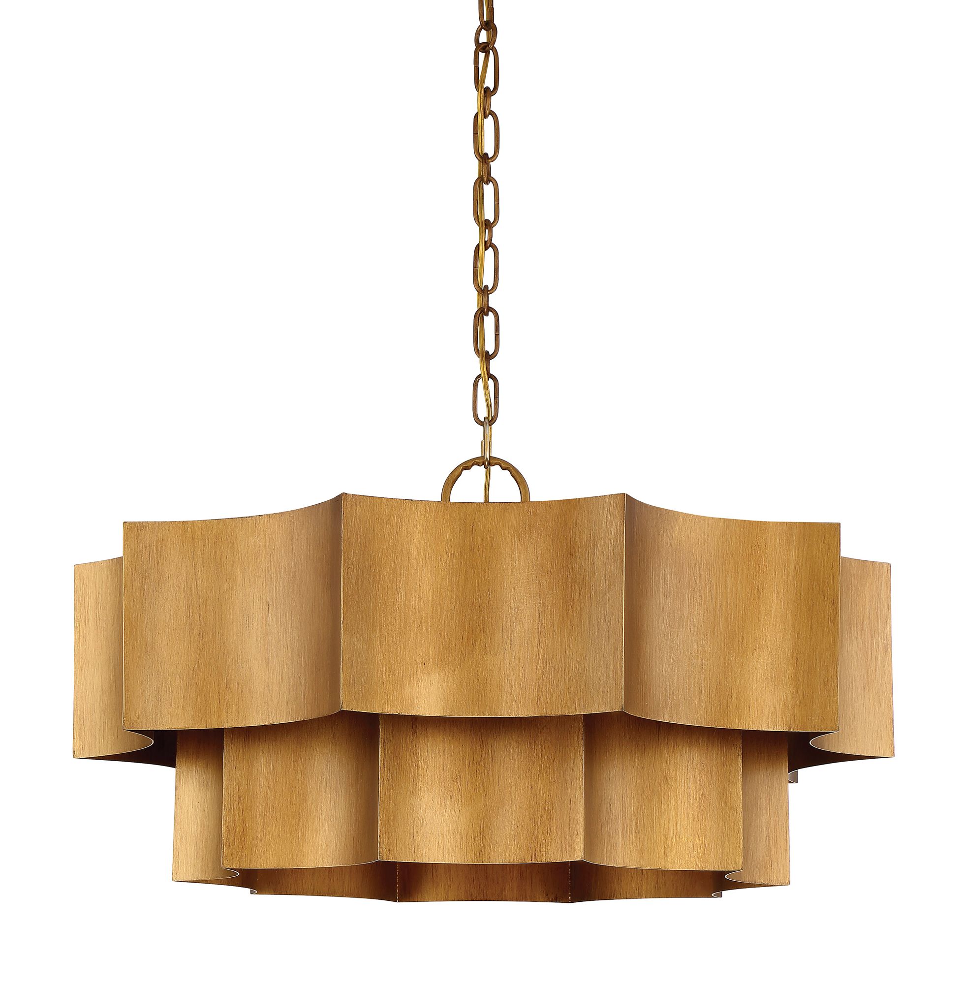 Image 5 Shelby 6-Light Pendant in Gold Patina more views