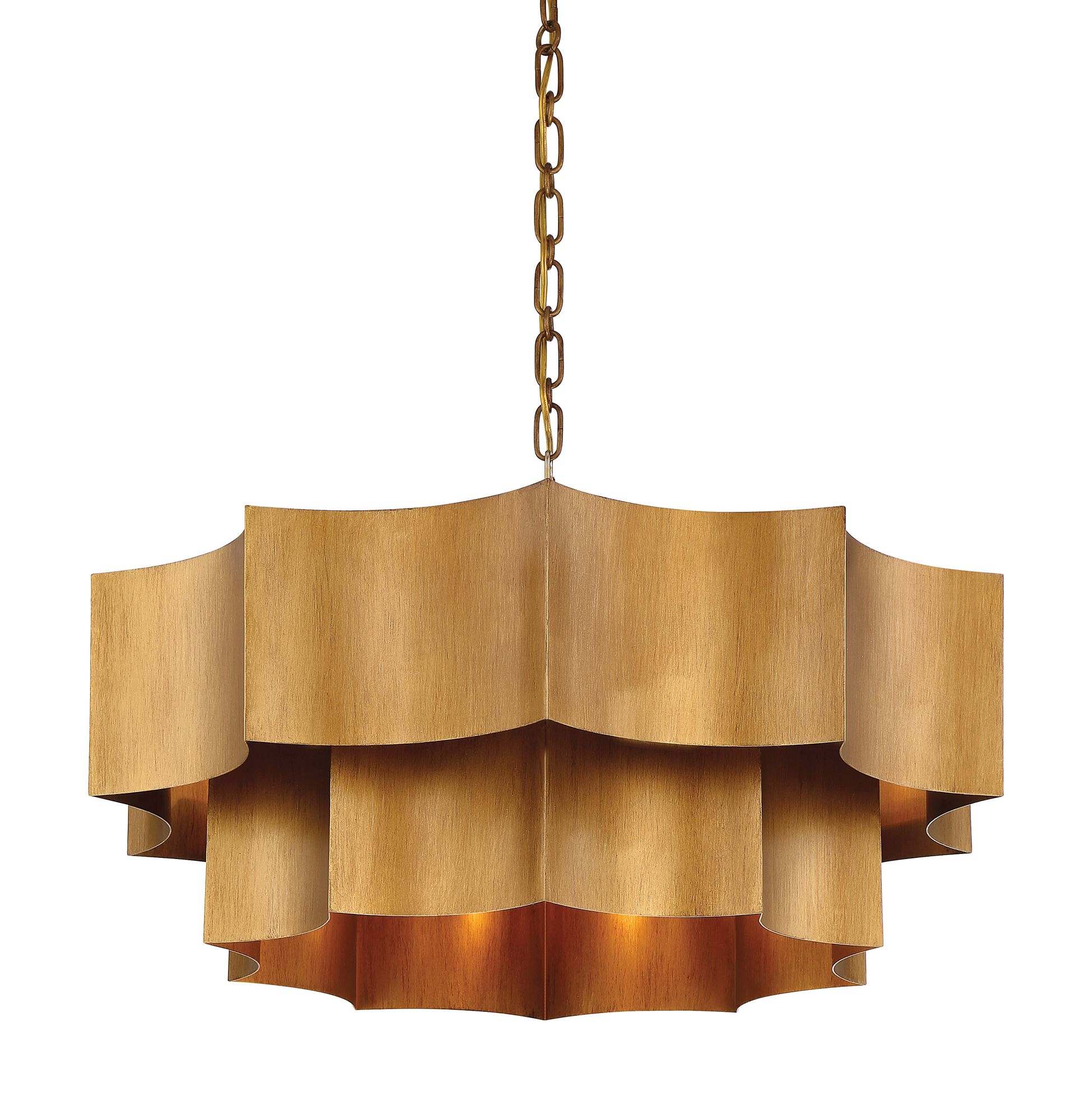 Shelby 6-Light Pendant in Gold Patina in scene