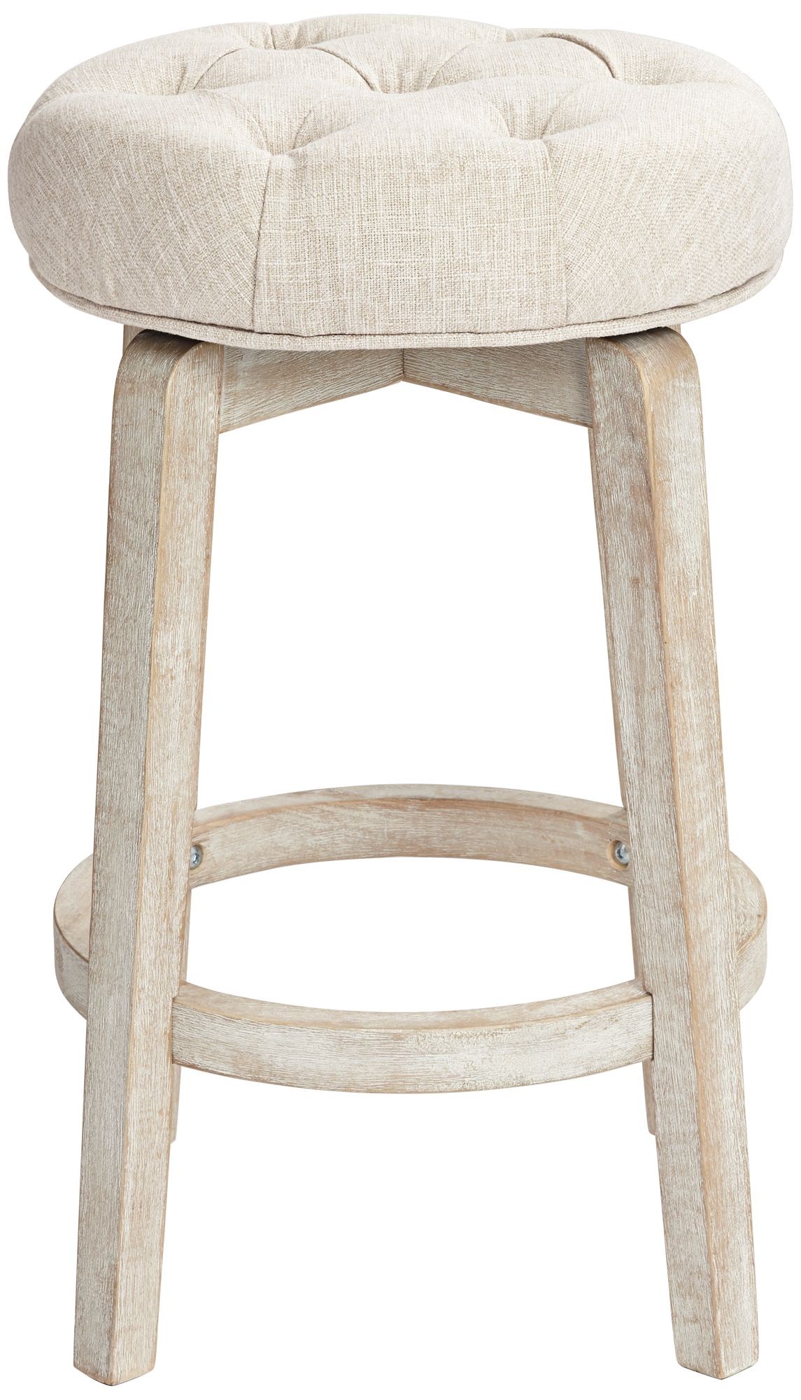 white tufted bar stool