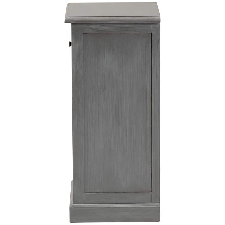 Image 7 Sheldon 15 3/4" Wide Gray Wood 3-Drawer Nightstand more views