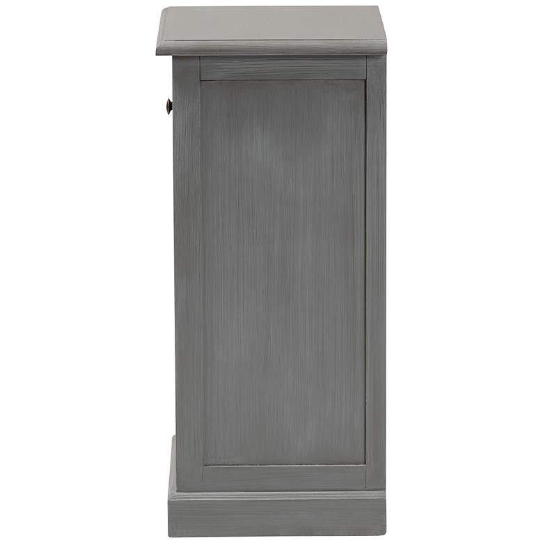 Image 7 Sheldon 15 3/4 inch Wide Gray Wood 3-Drawer Nightstand more views