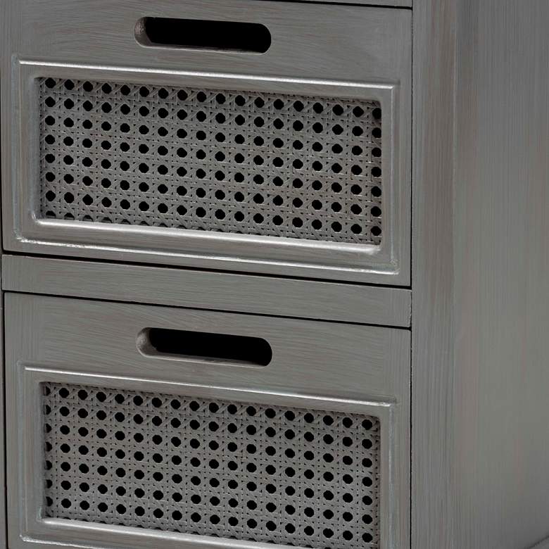 Image 3 Sheldon 15 3/4" Wide Gray Wood 3-Drawer Nightstands Set of 2 more views