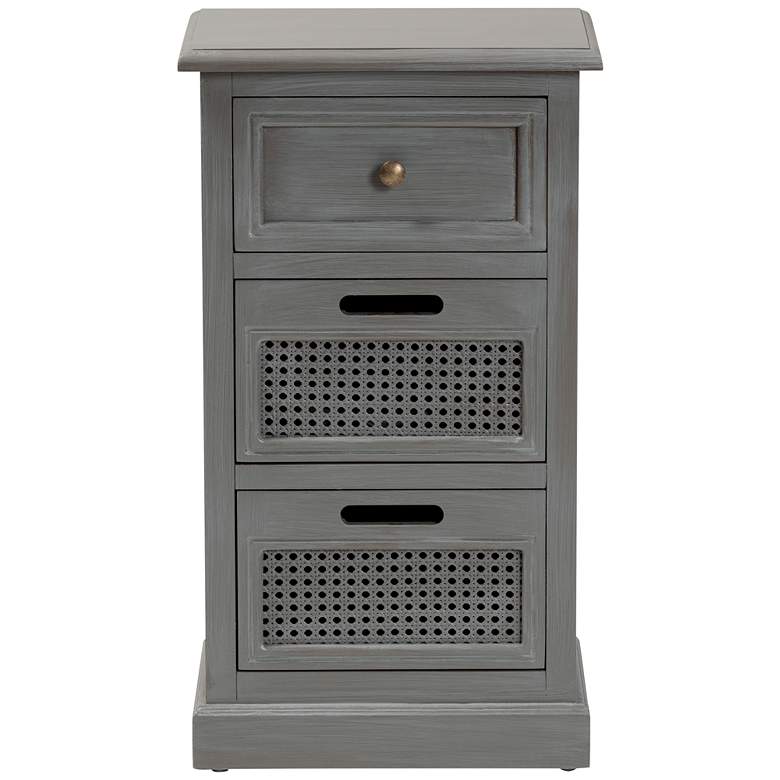 Image 5 Sheldon 15 3/4" Wide Gray Wood 3-Drawer Nightstands Set of 2 more views