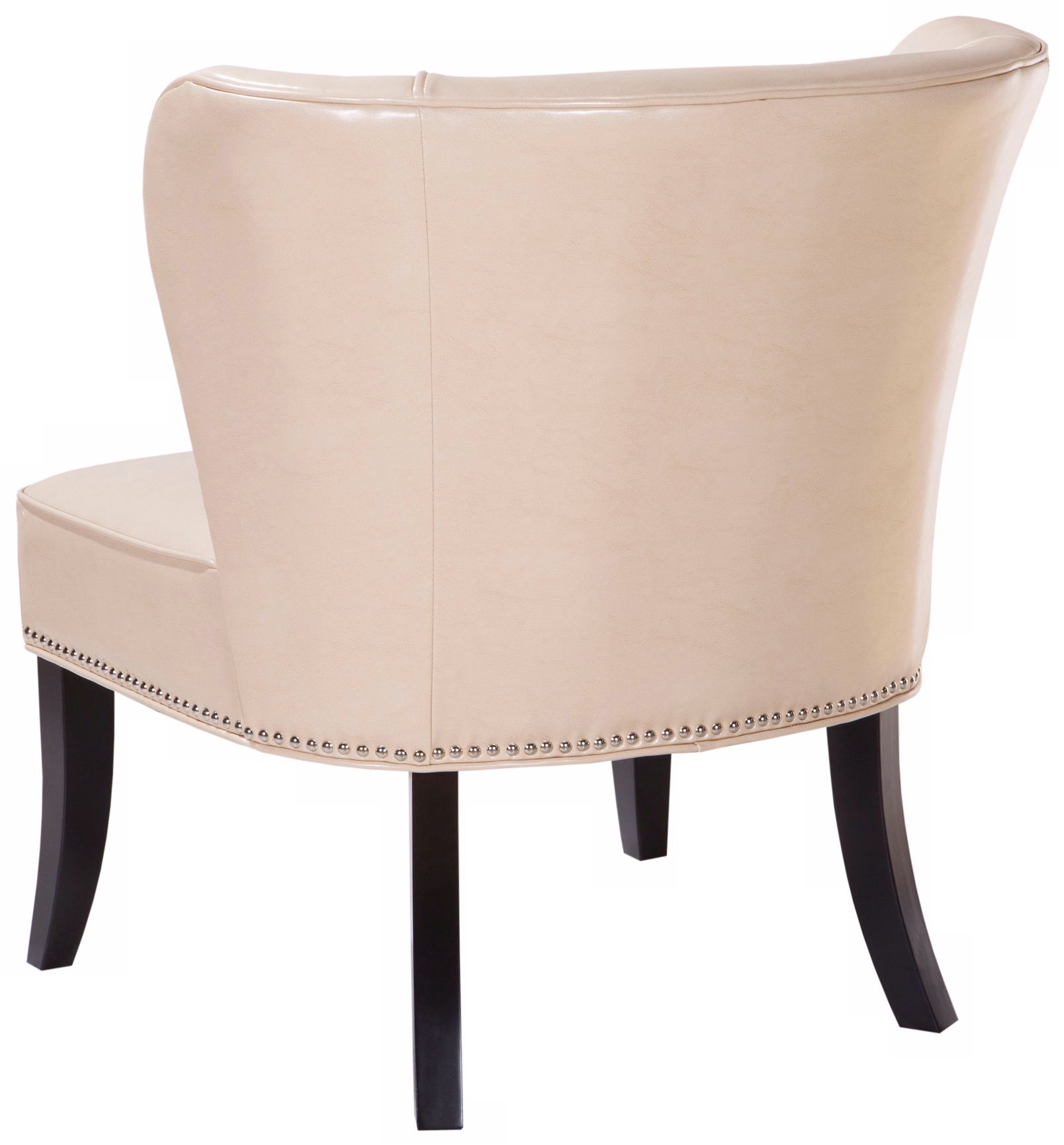 ivory faux leather chair