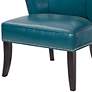Sheldon Peacock Blue Concave Armless Accent Chair