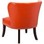 Sheldon Tangerine Faux Leather Wingback Armless Accent Chair