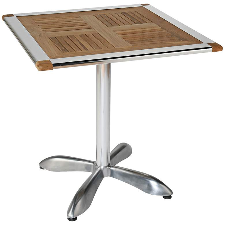 Image 1 Sheldon Teak Top Aluminum Bistro Table