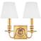 Sheldrake 2 Light Wall Sconce Aged Brass
