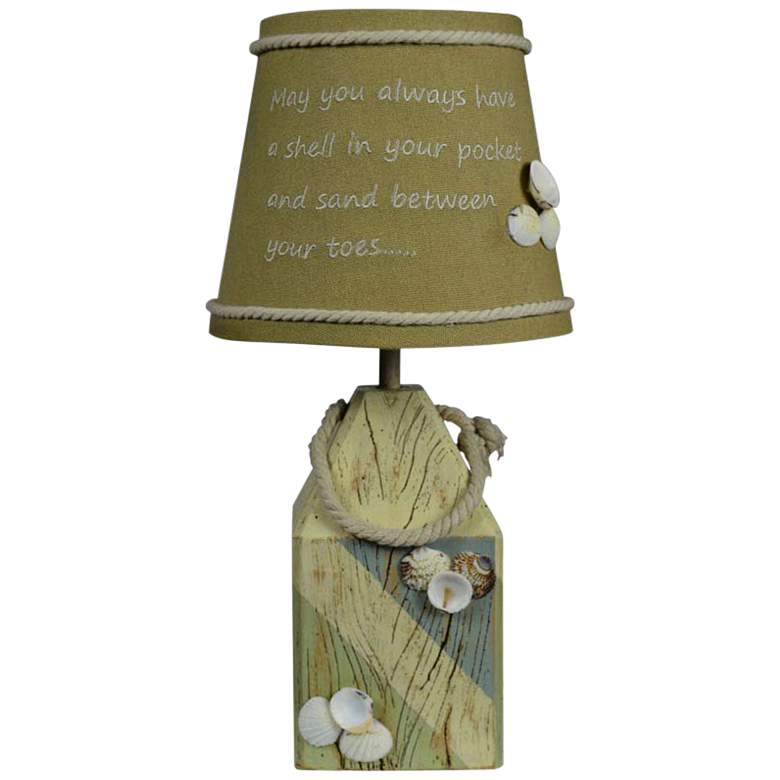 Image 1 Shell and Buoy 14 inch High Coastal Style Accent Table Lamp