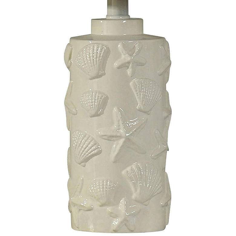 Image 3 Shell and Starfish 21 inch White Finish Coastal Style Accent Table Lamp more views