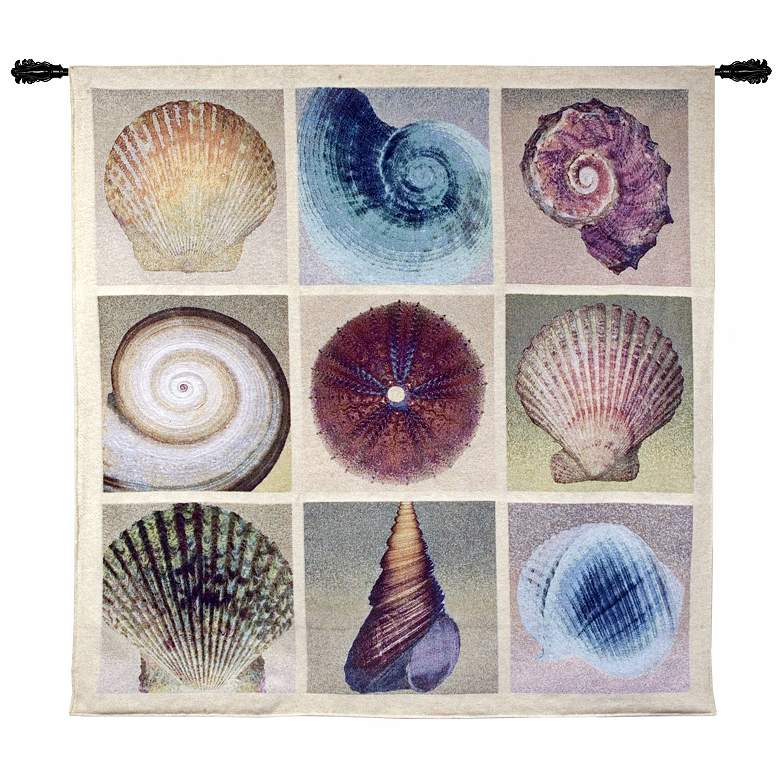 Image 1 Shell Collection 52 inch Square Wall Hanging Tapestry