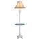 Shell Cottage White Floor Lamp with Glass Tray