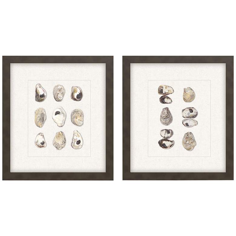 Image 2 Shell Series 18" High 2-Piece Shadow Box Framed Wall Art Set