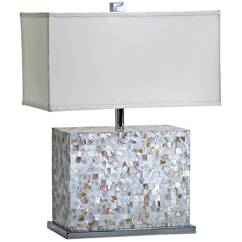 Image 1 Shell Tile Mother of Pearl Tile Table Lamp