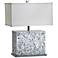 Shell Tile Mother of Pearl Tile Table Lamp