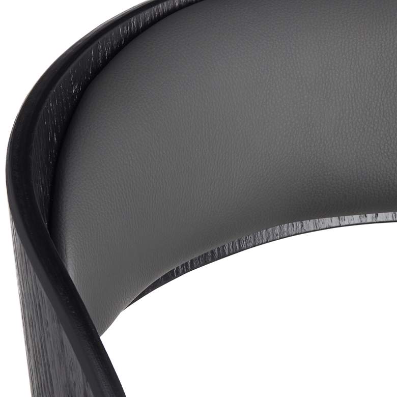 Image 5 Shelly 25 3/4" Gray Faux Leather Swivel Counter Stool more views