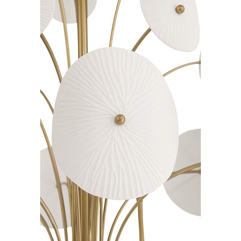 Image 3 Shelly 28 1/2"W Gold with White Ceramic 6-Light Chandelier more views